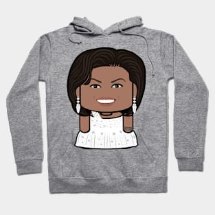 Mrs. Obamabot POLITICO'BOT Toy Robot (White Dress) Hoodie